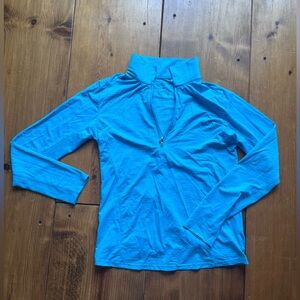 SanSoleil women’s golf shirt long sleeve blue size Medium